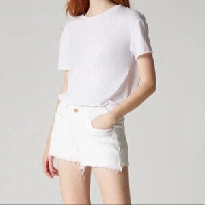 Blank NYC women's The Essex Classic Cut-Off Shorts In White Size 26 $92
